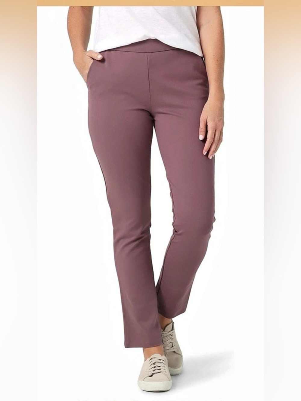 Lee Ultra Lux Mid-rise Slim-fit Ankle Pant - Mauve/lavender
